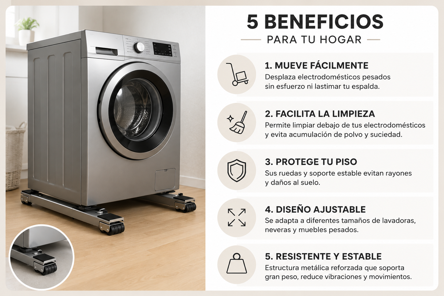 Soporte Movil Para Electrodomésticos - Ruedas - Ajustable - TitanRoll + ENVIO GRATIS 🚚