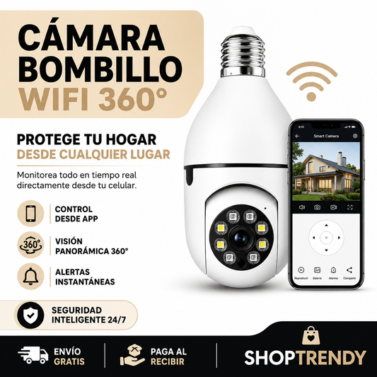 CAMARA BOMBILLO 360 WIFI - HomeSentinel + ENVIO GRATIS 🚚